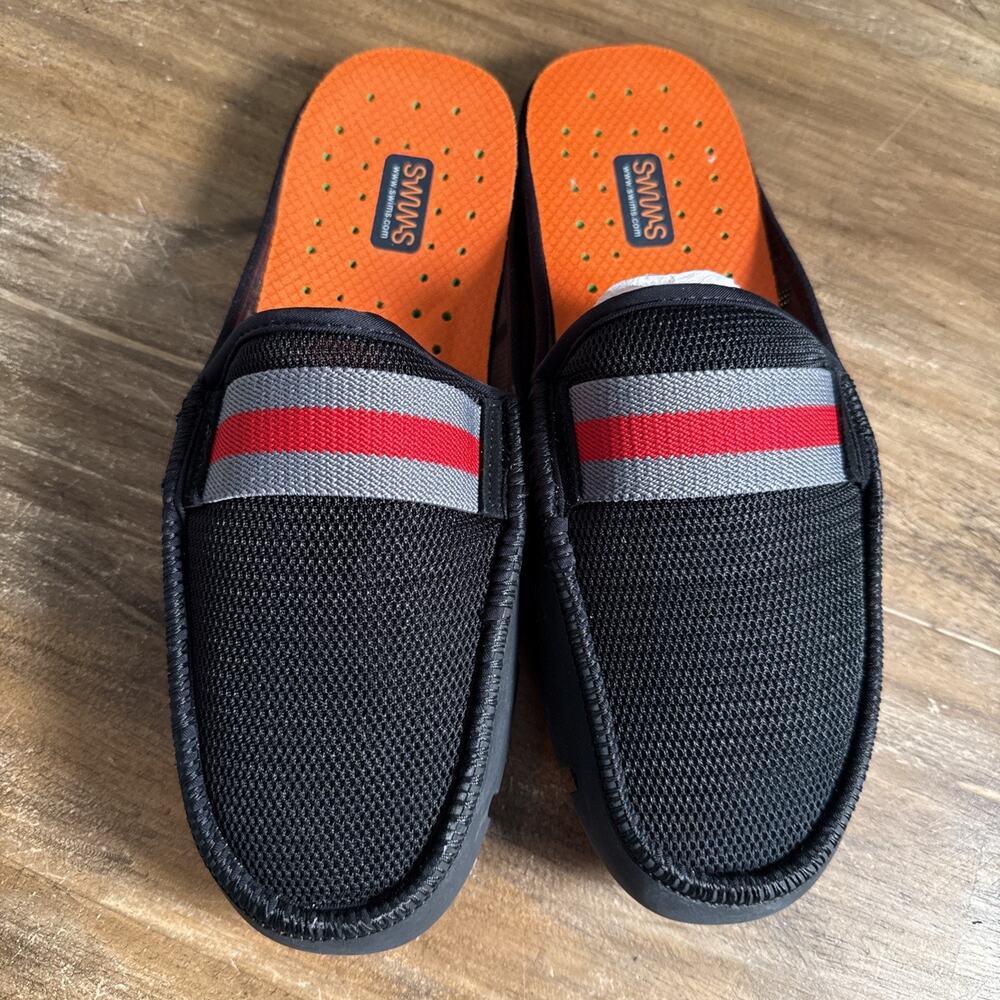 SWIMS Men’s Slide Loafers Black US 8 EU 41 | Casual Beach Sandals NWT | RT $148